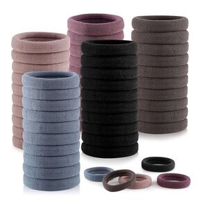 NWT 100 Count Seamless Hair Ties Ponytail Holders No Damage for All Hair Types